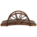 VidaXL Gartenbrücke mit Halbrad 99x50x38 cm massives Kiefernholz