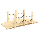 VidaXL Gartenbrücke mit Kettenschienen 150x67x56 cm massives Kiefernholz