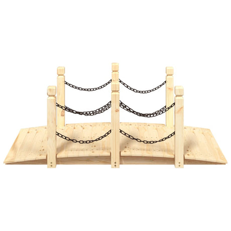 VidaXL Gartenbrücke mit Kettenschienen 150x67x56 cm massives Kiefernholz