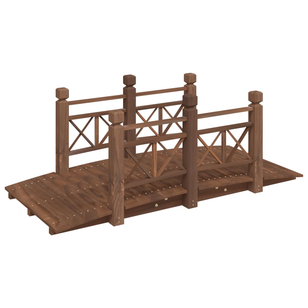 Vidaxx Gartenbrücke mit Geländer 150x67x56 cm massives Kiefernholz
