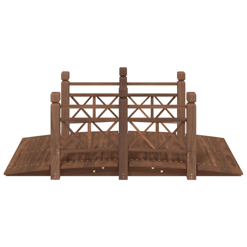 Vidaxx Gartenbrücke mit Geländer 150x67x56 cm massives Kiefernholz
