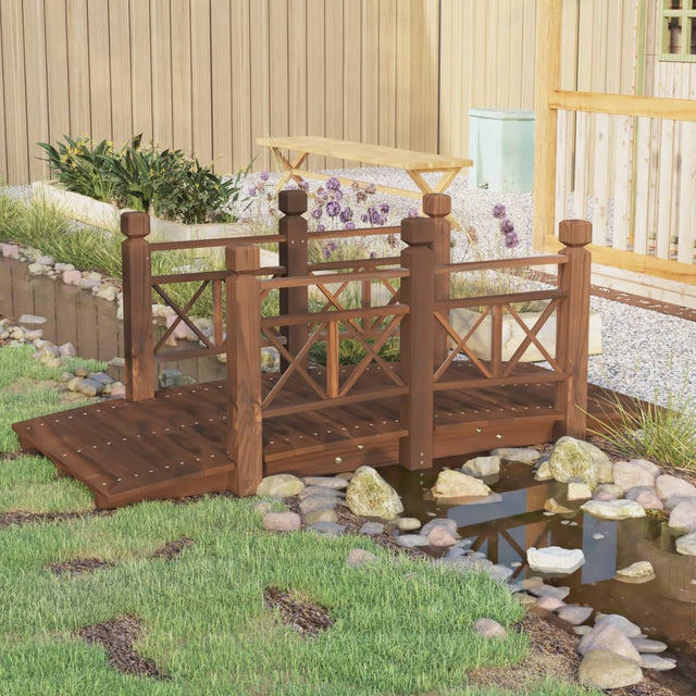 Vidaxx Gartenbrücke mit Geländer 150x67x56 cm massives Kiefernholz