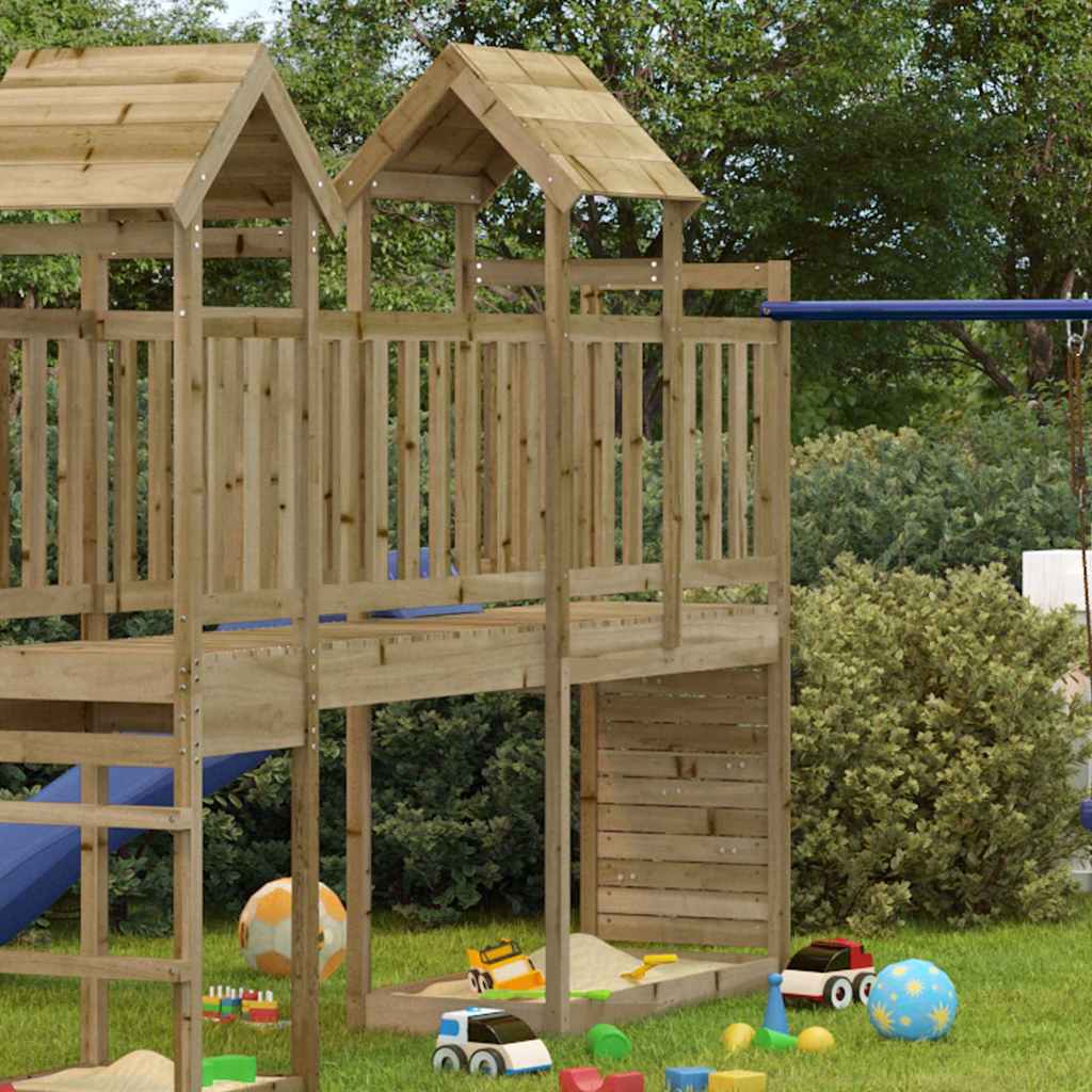 Vidaxx Spielturm mit Kletterwand 53x110x214 cm imprägniertes Kiefernholz