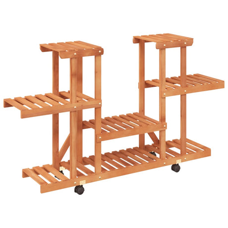 Vidaxx Pflanzenständer mit Rollen 110x25x78 cm massives Kiefernholz