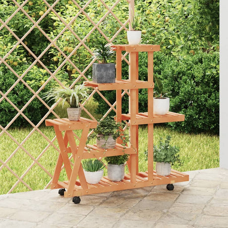 Vidaxx Pflanzenständer mit Rollen 95x25x101 cm massives Kiefernholz