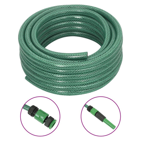 VidaXL Gartenschlauch mit Kupplungsset 0,5'' 20 m PVC grün