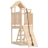 VidaXL Spielhaus mit Kletterwand aus massivem Kiefernholz