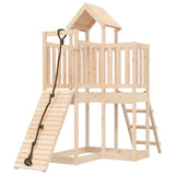VidaXL Spielhaus mit Kletterwand aus massivem Kiefernholz