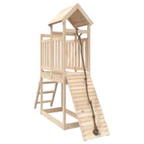 VidaXL Spielhaus mit Kletterwand aus massivem Kiefernholz