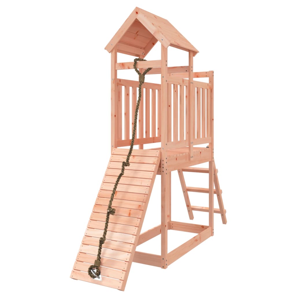 VidaXL Spielhaus mit Kletterwand aus massivem Douglasienholz