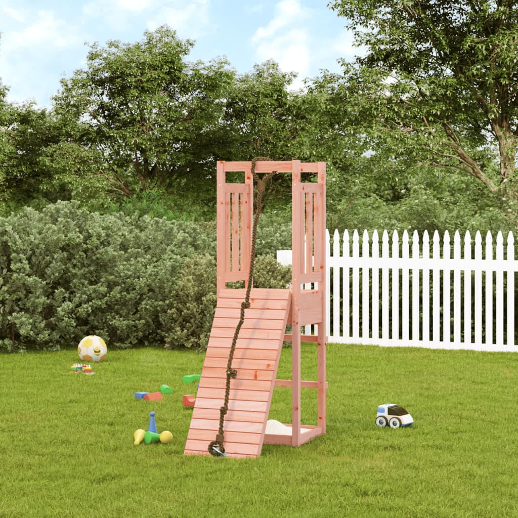 VidaXL Spielhaus mit Kletterwand aus massivem Douglasienholz