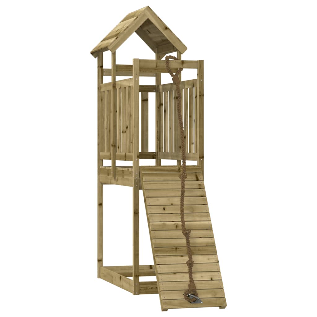 VidaXL Spielhaus mit Kletterwand aus imprägniertem Kiefernholz
