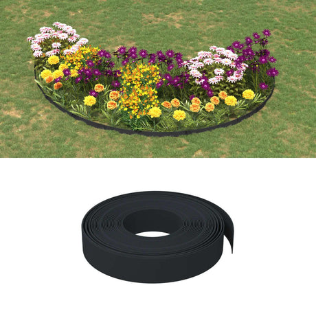 Vidaxl Gartenkanten 2 Stk. 10 m 10 cm Polyethylen schwarz