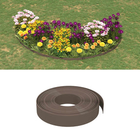 Vidaxl Gartenkanten 2 Stk. 10 m 10 cm Polyethylen braun