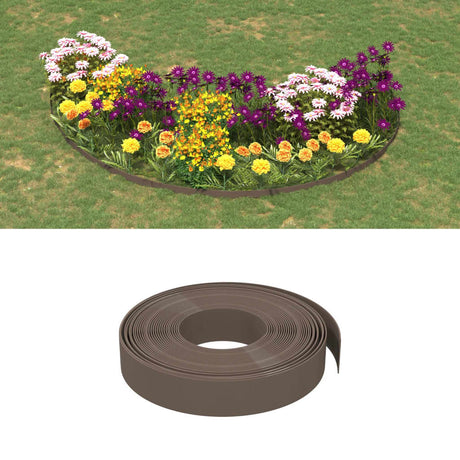 Vidaxl Gartenkanten 2 Stk. 10 m 10 cm Polyethylen braun