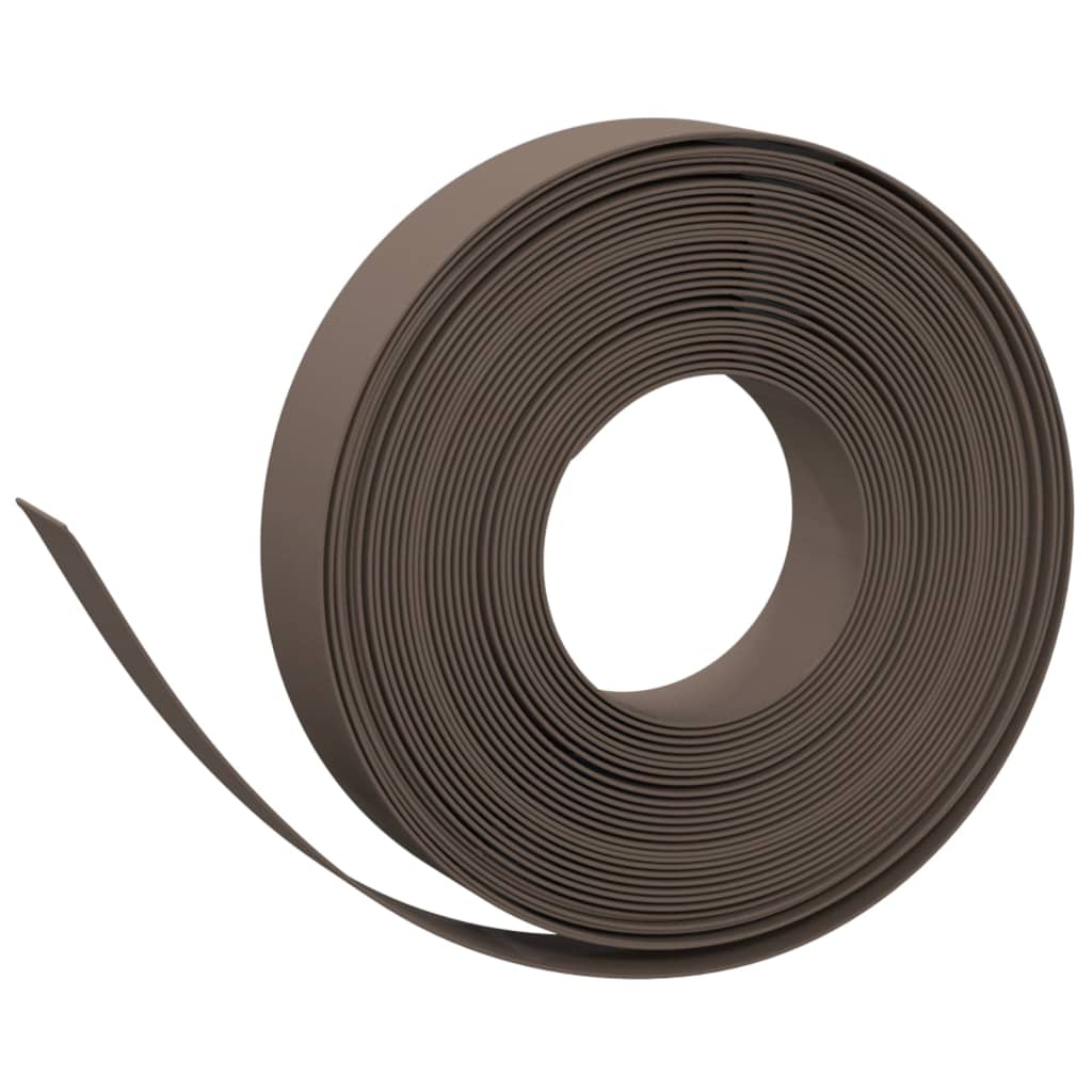 VidaXL Garteneinfassung 5 Stk. 10 m 10 cm Polyethylen braun