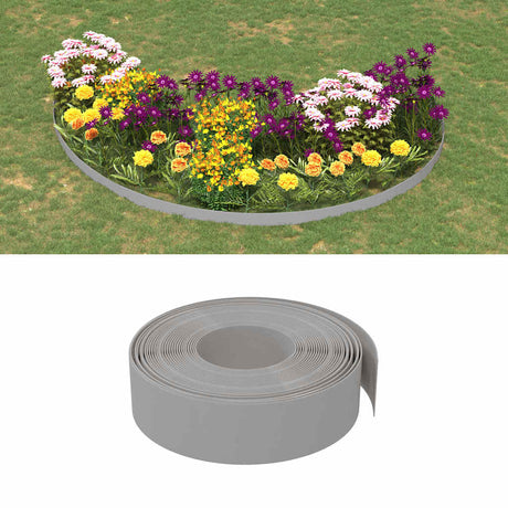 Vidaxl Gartenkanten 4 Stück 10 m 15 cm Polyethylen grau