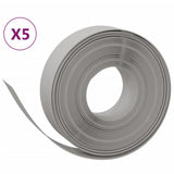 VidaXL Garteneinfassung 5 Stk. 10 m 15 cm Polyethylen grau