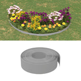 VidaXL Garteneinfassung 5 Stk. 10 m 15 cm Polyethylen grau