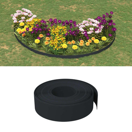 Vidaxl Gartenkanten 5 Stk. 10 m 15 cm Polyethylen schwarz