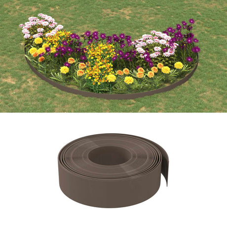 Vidaxl Gartenkanten 2 Stk. 10 m 15 cm Polyethylen braun