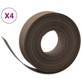 VidaXL Garteneinfassung 4 Stk. 10 m 15 cm Polyethylen braun