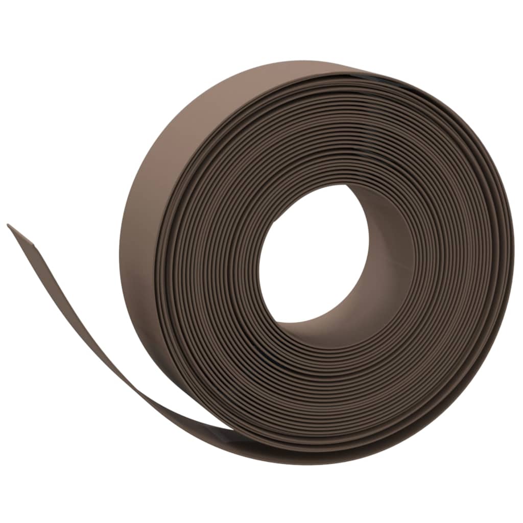 VidaXL Garteneinfassung 5 Stk. 10 m 15 cm Polyethylen braun