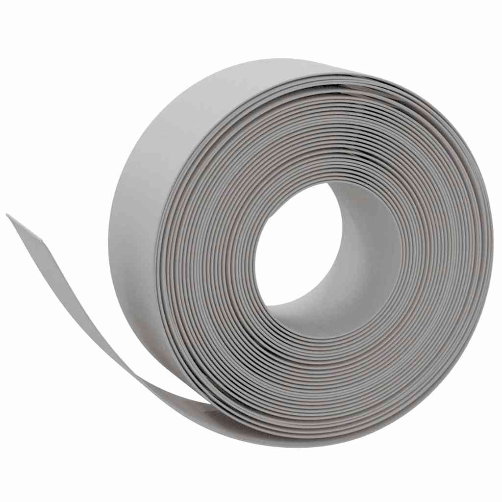 VidaXL Garteneinfassung 4 Stk. 10 m 20 cm Polyethylen grau