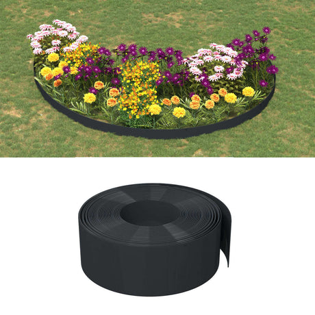 Vidaxl Gartenkanten 3 Stk. 10 m 20 cm Polyethylen schwarz