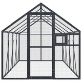VidaXL Voliere 1,79x4x1,85 m Aluminium Anthrazit