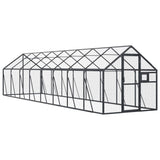 VidaXL Voliere 1,79x8x1,85 m Aluminium Anthrazit