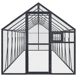 VidaXL Voliere 1,79x8x1,85 m Aluminium Anthrazit