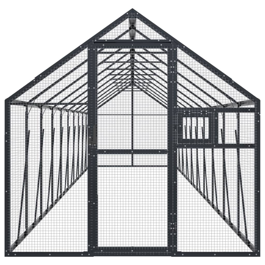 VidaXL Voliere 1,79x2x1,85 m Aluminium Anthrazit
