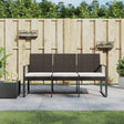 Vidaxl tuinbank 3-zits met kussens polypropeen rattan bruin