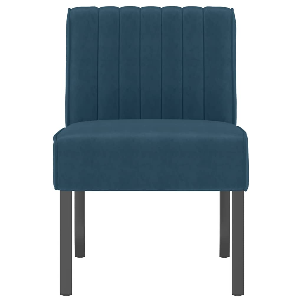 Vidaxl stoel fluweel blauw