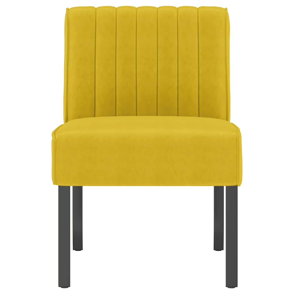 Vidaxl stoel fluweel geel