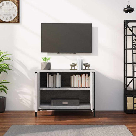 Vidaxl tv-meubel met deuren 60x35x45 cm bewerkt hout grijs sonoma