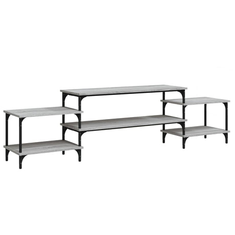 Vidaxl tv-meubel 197x35x52 cm bewerkt hout grijs sonoma eikenkleurig