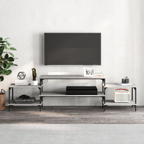 Vidaxl tv-meubel 197x35x52 cm bewerkt hout grijs sonoma eikenkleurig