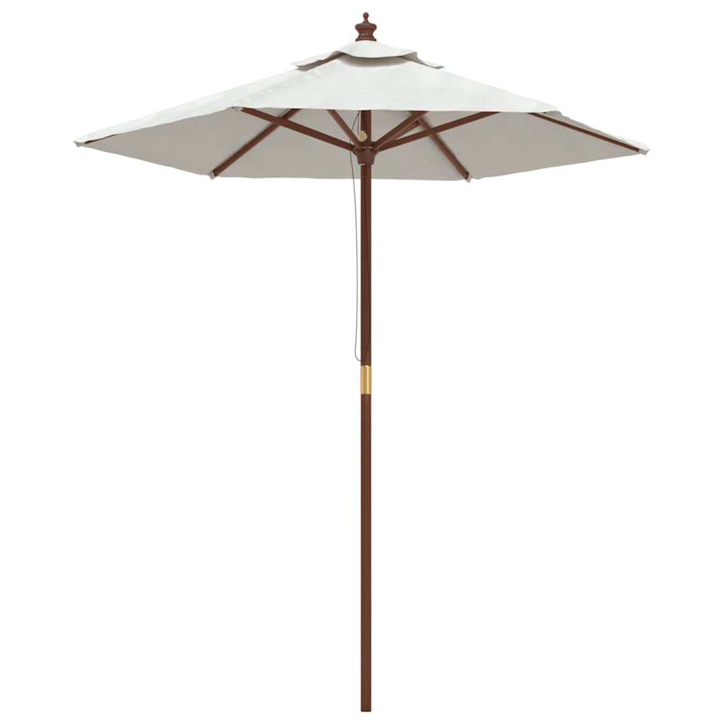 Vidaxl Sonnenschirm mit Holzstange 196x231 cm sandfarben