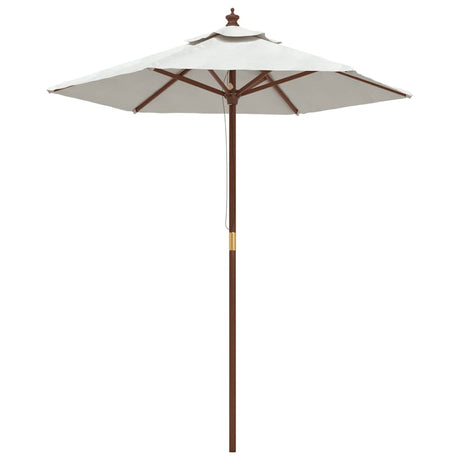 Vidaxl Sonnenschirm mit Holzstange 196x231 cm sandfarben