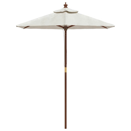 Vidaxl Sonnenschirm mit Holzstange 196x231 cm sandfarben