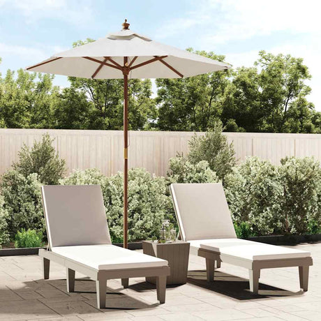 Vidaxl Sonnenschirm mit Holzstange 196x231 cm sandfarben