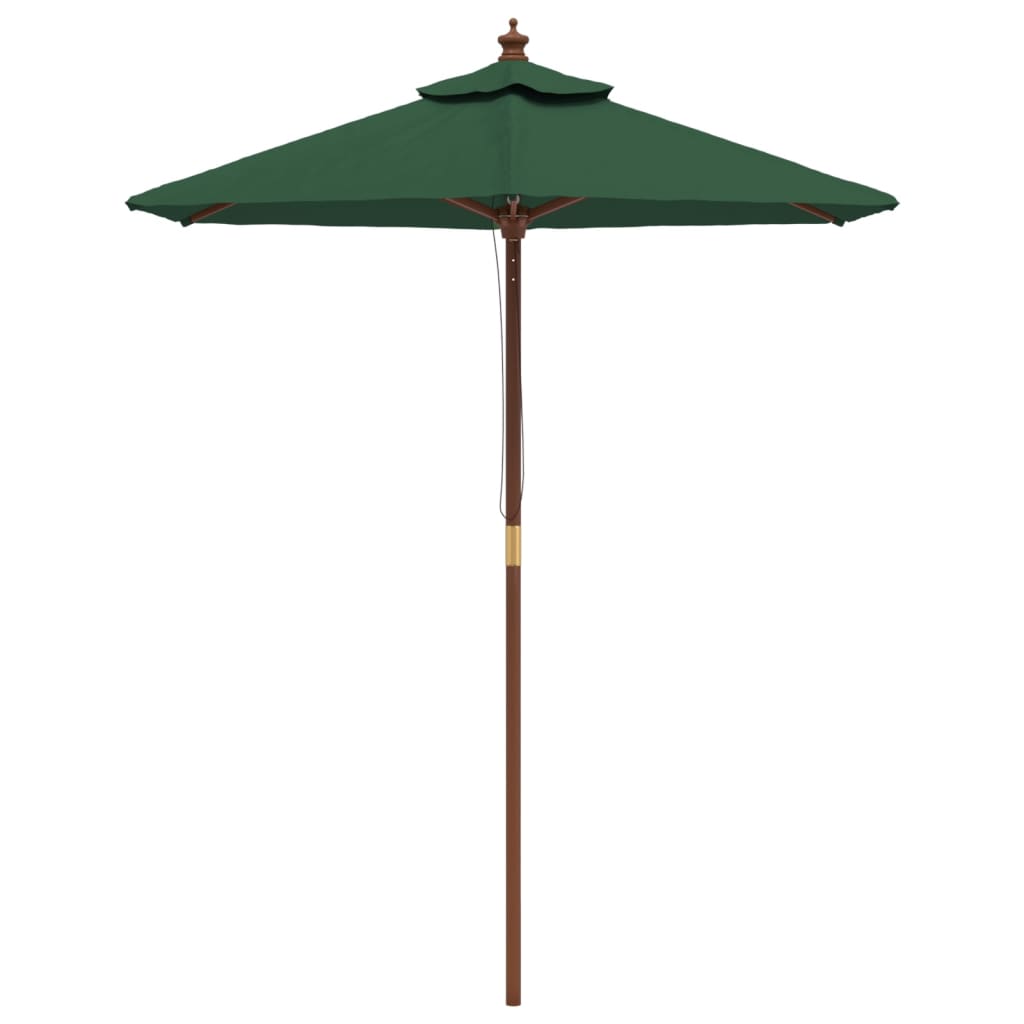 VidaXL Sonnenschirm mit Holzmast 196x231 cm grün