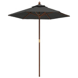 Vidaxl Sonnenschirm mit Holzmast 196x231 cm Anthrazit