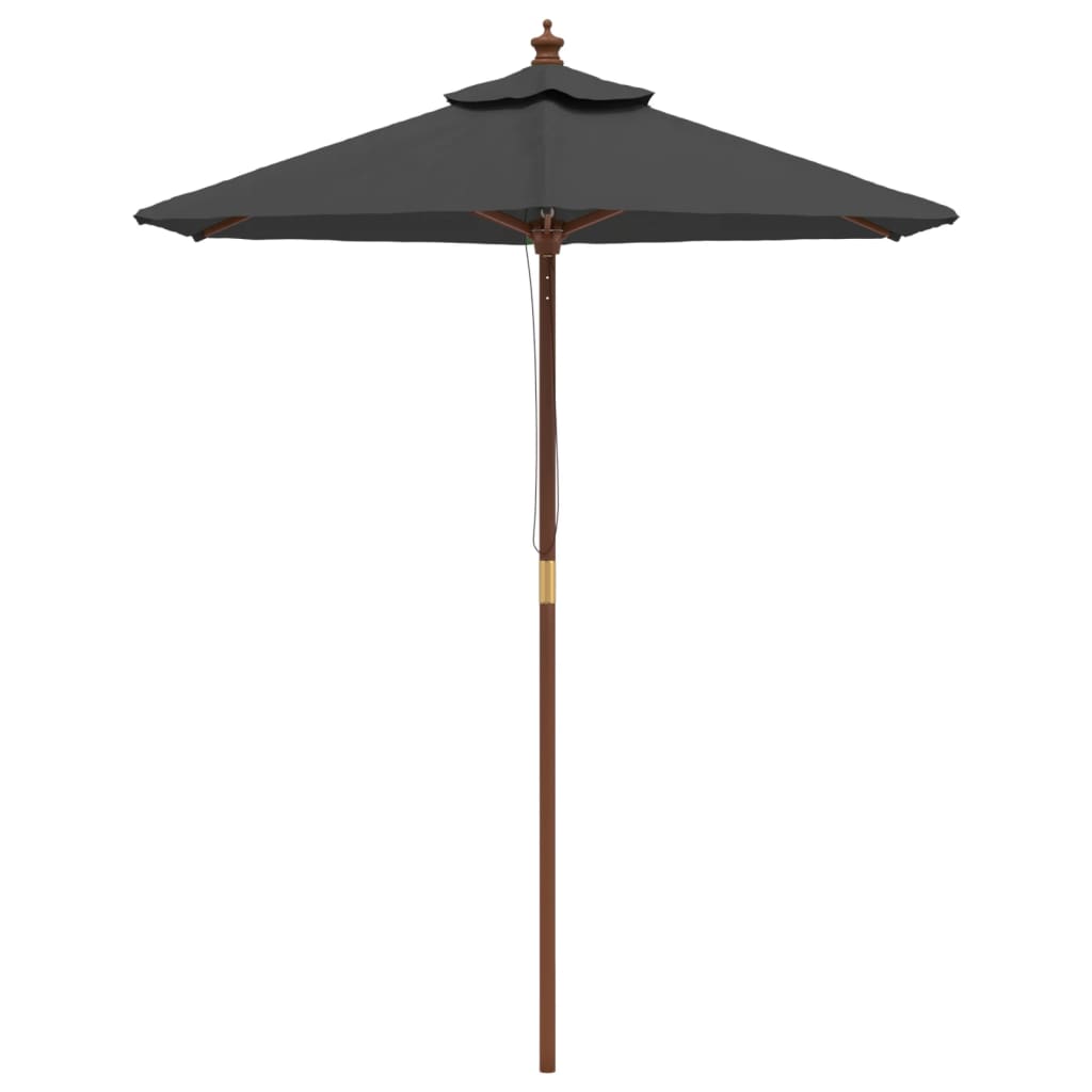 Vidaxl Sonnenschirm mit Holzmast 196x231 cm Anthrazit