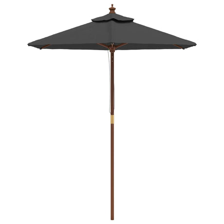 Vidaxl Sonnenschirm mit Holzmast 196x231 cm Anthrazit