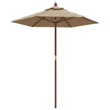 Vidaxx Sonnenschirm mit Holzmast 196x231 cm taupe