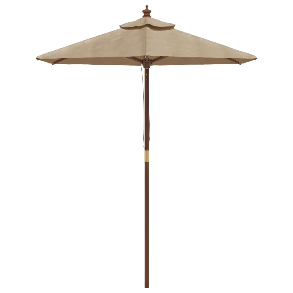 Vidaxx Sonnenschirm mit Holzmast 196x231 cm taupe