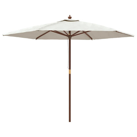 Vidaxx Sonnenschirm mit Holzmast 299x240 cm sandfarben